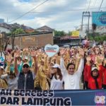 Rahmat Mirzani Djausal Anggota DPRD Lampung Ajak Masyarakat Sawah Berebes Senam Riang Gembira