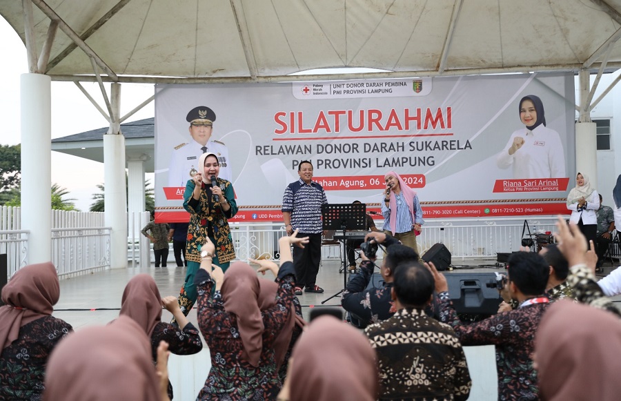 Gubernur dan Ketua PMI Silaturahmi dengan Relawan Donor Darah Sukarela Provinsi Lampung