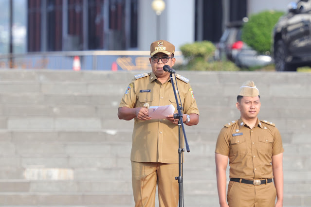 Pj. Gubernur Lampung Samsudin Pimpin Apel Perdana Dilingkungan Pemerintah Provinsi Lampung