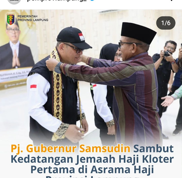 Samsudin Pj. Gubernur Lampung Sambut Kedatangan Jemaah Haji Provinsi Lampung