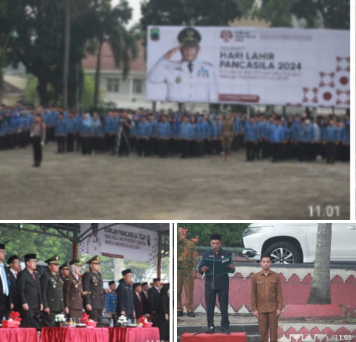 Wakil Ketua II DPRD Lamsel Bacakan Teks Pembukaan UUD 1945 pada peringatan hari lahir Pancasila 2024