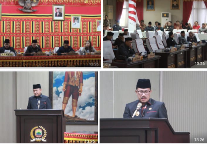 Rapat Paripurna DPRD Lamsel Sampaikan Ranperda Tentang Tanggung Jawab Pelaksanaan APBD Lamsel Tahun Anggaran 2023