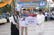 Memperingati Tahun Baru Islam, Walkot Metro Wahdi dan BSI Luncurkan ATM Beras di Masjid Taqwa Metro