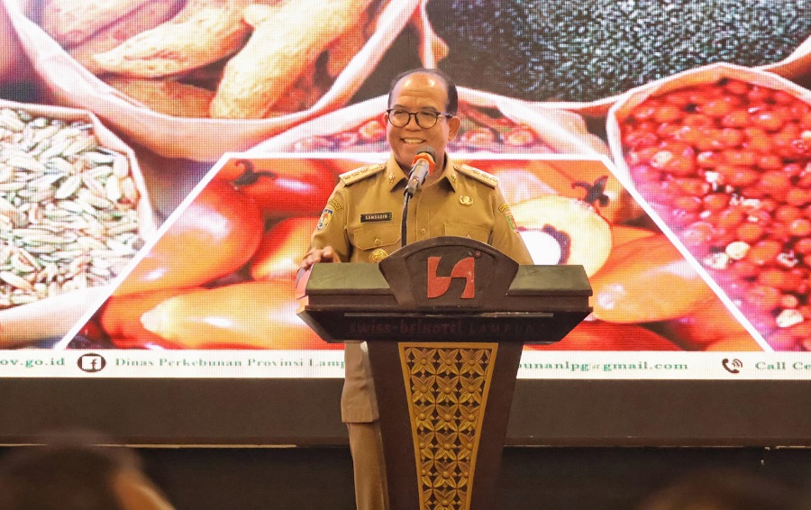 Pj Gubernur Harapkan Bussines Matching Produk Unggulan Perkebunan Jadi Daya Ungkit Pertumbuhan Ekonomi Lampung