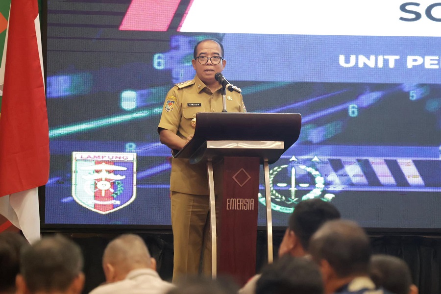 Pj Gubernur Lampung Buka Rakor dan Sosialisasi Saber Pungli