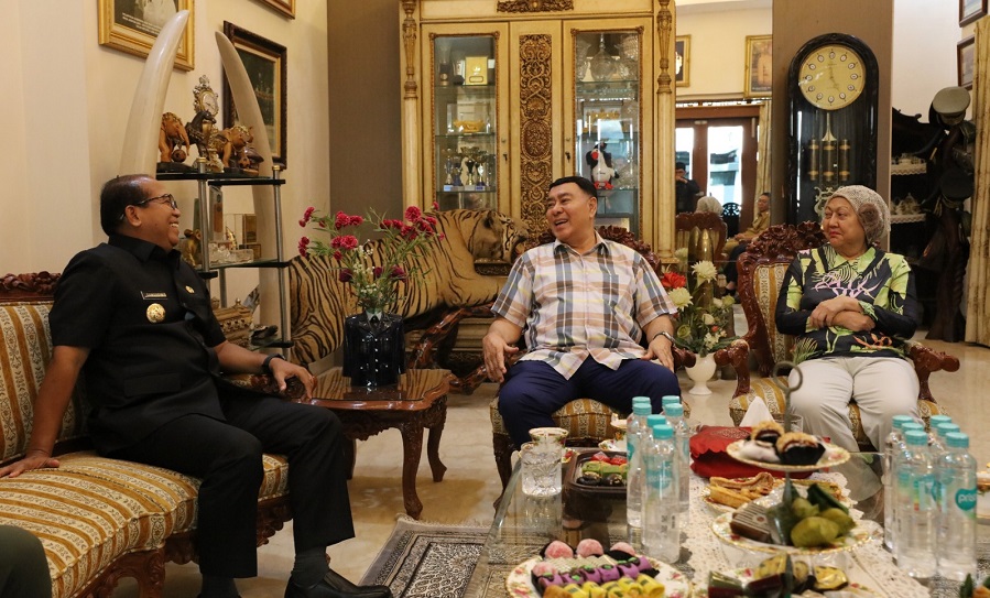 Pj Gubernur Lampung Silaturahmi Ke Sjachroedin ZP, Lanjutkan Pembangunan Kota Baru