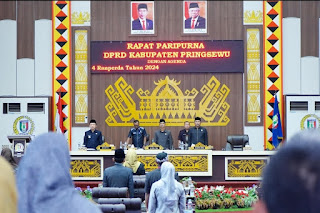 PJ BUPATI PRINGSEWU JAWAB PEMANDANGAN UMUM FRAKSI DPRD