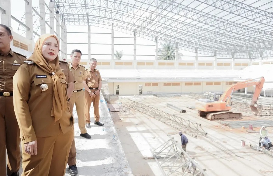 Walikota Tinjau Progres Pembangunan JPO Siger Milenial, GOR Siger Wayhalim Hingga Taman Sehati Air Terjun Batuputu