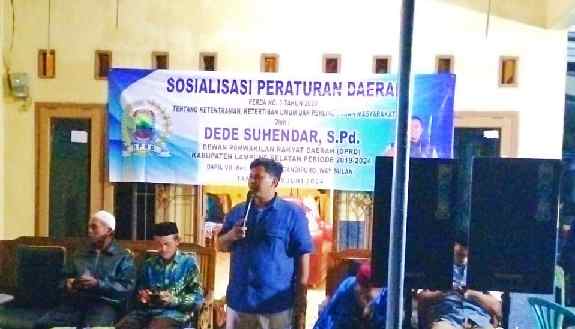 Anggota DPRD Dede Suhendar: Keterlibatan Masyarakat Jadi Peran Penting Untuk Menciptakan Ketentraman dan Ketertiban Umu