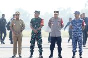 Kapolda Lampung Bersama Pj. Gubernur Samsudin Sambut Kedatangan Presiden Joko Widodo