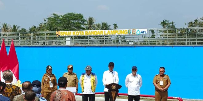 Pj. Gubernur Samsudin Dampingi Presiden Joko Widodo, Resmikan Sistem Penyediaan Air Minum (SPAM)