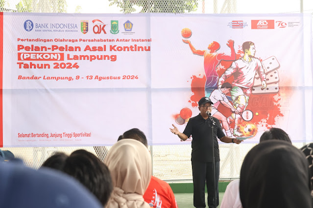 Samsudin Pj Gubernur Lampung Buka Pekan Olahraga Persahabatan Antar Instansi