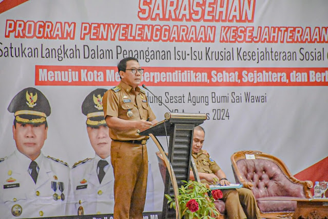 Wali Kota Metro Wahdi jadi Narasumber Sarasehan Penanganan Kesejahteraan Sosial