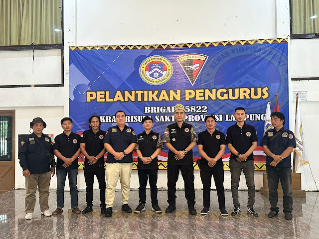 Ketum DPP AWPI Kukuhkan Pengurus Brigade 5822 Cakra Trisula Sakti Provinsi Lampung