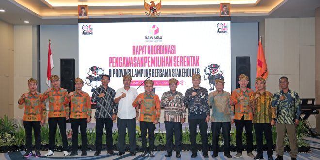 Rakor Pengawasan Pilkada Serentak 2024, Pj. Gubernur Samsudin Ajak Seluruh Stakeholder Wujudkan Pilkada Damai di Provinsi Lampung