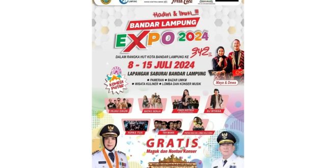 Konser Bandar Lampung Expo 2024, Tiket Masuk dan Konser Gratis