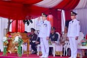 Marindo Kurniawan Pj. Bupati Pringsewu Jadi Inspektur Upacara HUT Ke-79 RI
