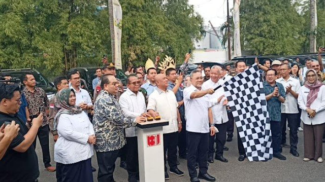 Samsduin Pj. Gubernur Lampung Bersama Menteri Perdagangan RI Lepas Ekspor Produk Olahan Kelapa