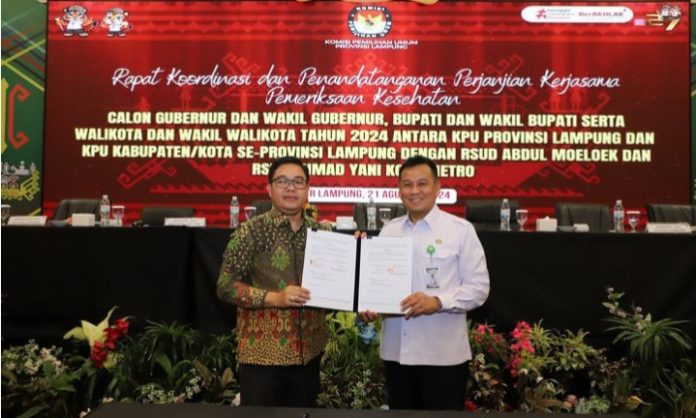 KPU Provinsi Lampung 2 RS Pemerintah Untuk Tempat Test Cakada Pada Pilkada 2024