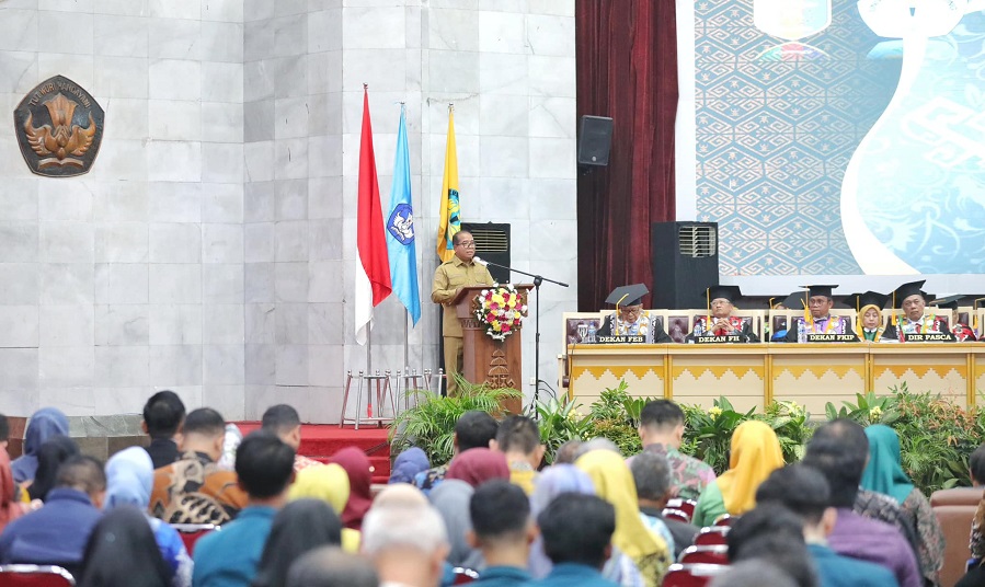 Hadiri Dies Natalis Ke-59 Unila, Pj Gubernur Tekankan Peran Strategis Universitas dalam Pembangunan Daerah