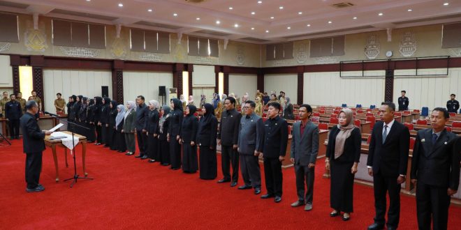 Sekdaprov Fahrizal Melantik dan Mengambil Sumpah Jabatan 23 Pejabat Fungsional di Lingkungan Pemerintah Provinsi Lampung