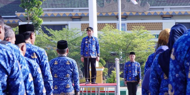 Pj. Bupati Pringsewu Pimpin Upacara Pembacaan Ikrar Netralitas ASN pada Pemilu dan Pemilihan Tahun 2024