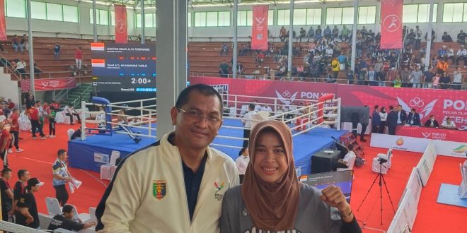 Pj. Bupati Lampung Utara Hadiri Semifinal Kickboxing, Beri Dukungan Penuh pada Atlet, Satu Raih Medali Perak