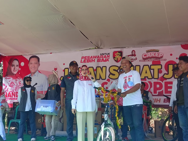 Ribuan Masyarakat Kecamatan Waylima , Kedondong Dan Way Rilau Ikuti Jalan Sehat Dan Senam CAKEP