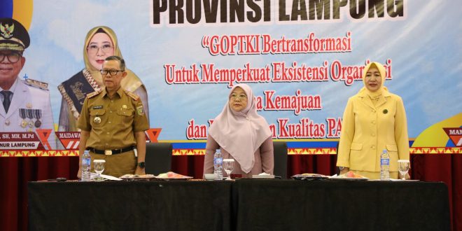 Pj. Bunda PAUD Lampung Buka Konferensi Daerah Gabungan Organisasi Penyelenggara Taman Kanak-Kanak Indonesia Provinsi Lampung
