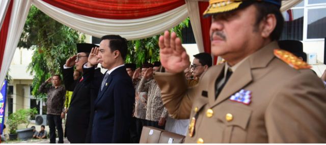 Anggota Komisi V DPRD Provinsi Lampung Veri Agusli Hadiri Upacara Bendera HANTARU ke – 64