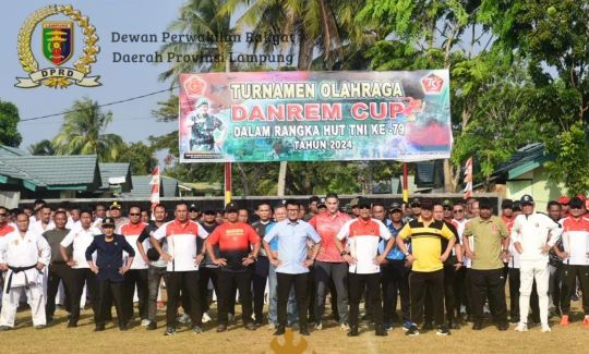 Ketua DPRD Ahmad Giri Akbar Hadiri Pembukaan Turnamen Danrem Cup 043/Gatam