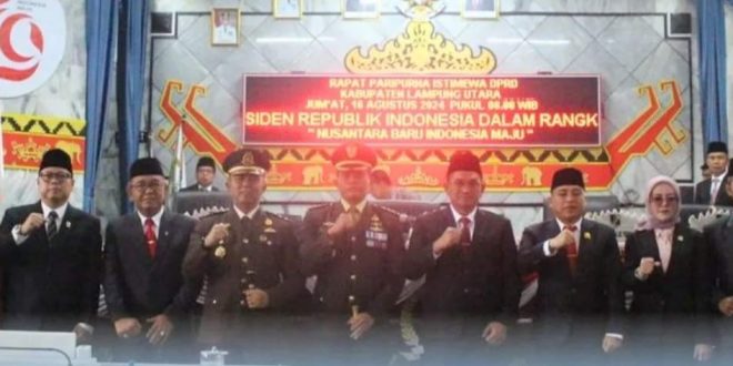 DPRD Lampung Utara Gelar Paripurna Hut RI ke 79 Tahun