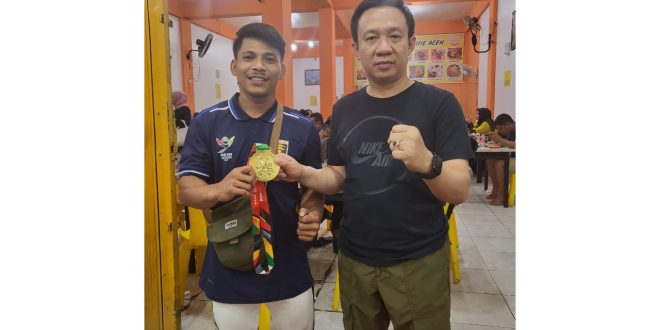 Pj. Bupati Pringsewu Berikan Dukungan Kepada Atlet Asal Pringsewu Peraih Medali Emas Cabor Angkat Besi pada PON XXI Aceh