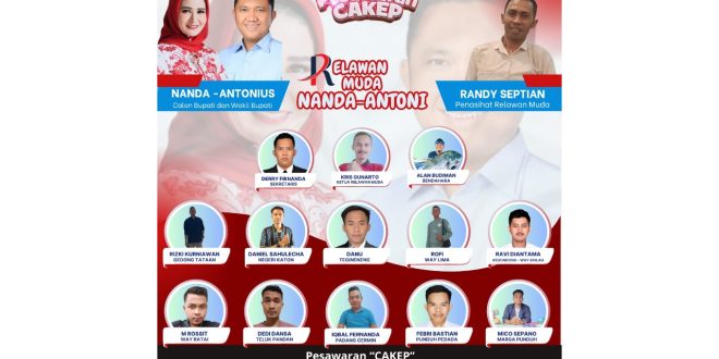 Relawan Muda Nanda – Antonius Siap Menangkan Pilkada Pesawaran 2024