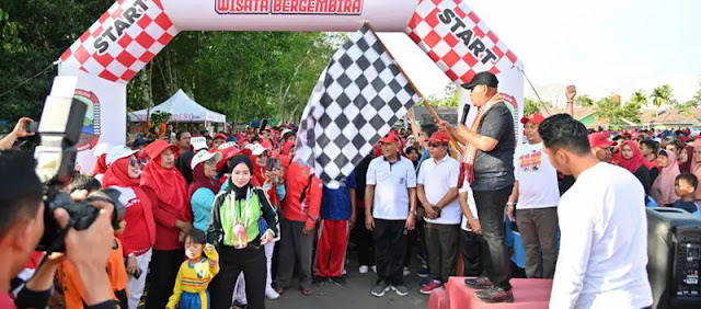 Kecamatan Tanjung Sari Jadi Penutup Roadshow Jalan Sehat Wisata Gembira Tahun 2024
