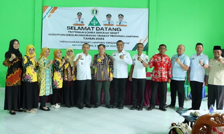 Lampung Tengah Ikuti Penilaian Lomba Sekolah Sehat Tingkat Provinsi