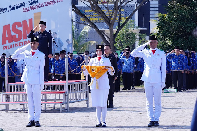 Marindo Kurniawan Pj Bupati Kabupaten Pringsewu Pimpin Upacara Hari Sumpah Pemuda