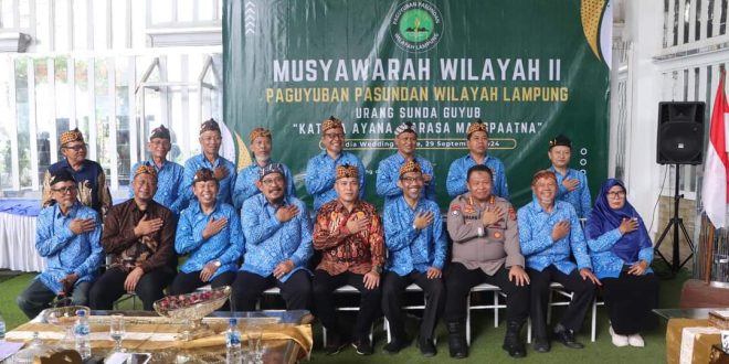 Muswil II Paguyuban Pasundan Wilayah Lampung, Pj. Gubernur Lampung Ajak Jaga Stabilitas Keamanan Jelang Pilkada 2024