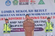 Asisten 2 Hendra Wijaya Mega Mewakili Pj. Bupati Tanggamus Hadiri Lomba Sekolah Sehat UKS/M