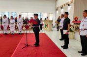 Pj. Bupati Kukuhkan Anggota Paskibraka Kabupaten Tanggamus Tahun 2024