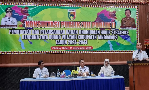 Pj. Bupati Membuka Konsultasi Publik II Pembuatan dan Pelaksanaan KLHS RTRW Kabupaten Tanggamus Tahun 2024-2044