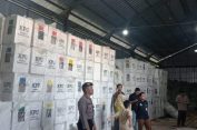 Polresta Bandar Lampung Jaga Ketat Kedatangan Logistik Pilkada di Gudang KPU