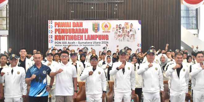 Ahmad Giri Hadiri Pawai dan Pembubaran Kontingen Lampung PON XXI/2024