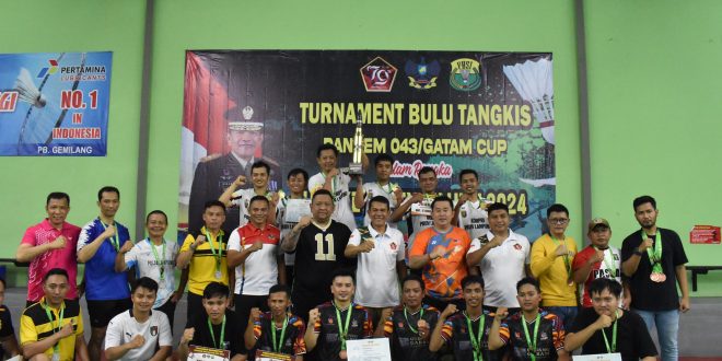 Danrem 043/Gatam Resmi Tutup Empat Cabor Danrem Cup Dalam Rangka HUT Ke-79 TNI Tahun 2024
