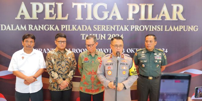 Apel 3 Pilar, Kapolda Lampung Tekankan Pilkada Damai 2024
