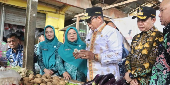 Upaya Pemprov Lampung Kendalikan Inflasi, Pj Gubernur Lampung Tinjau Stabilitas Harga Bahan Pokok di Pasar Gading Rejo