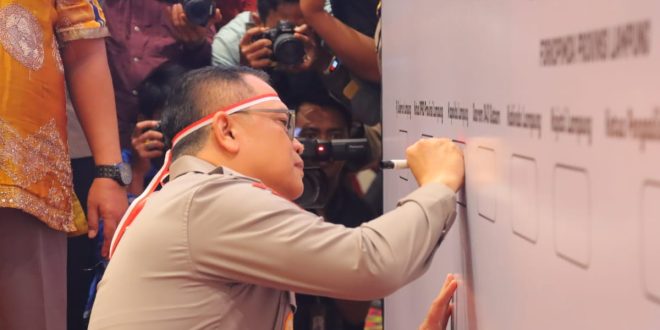 Inisiasi Deklarasi Pilkada Damai, Kapolda Lampung Gandeng 3 Pilar hingga Paslon Kepala Daerah