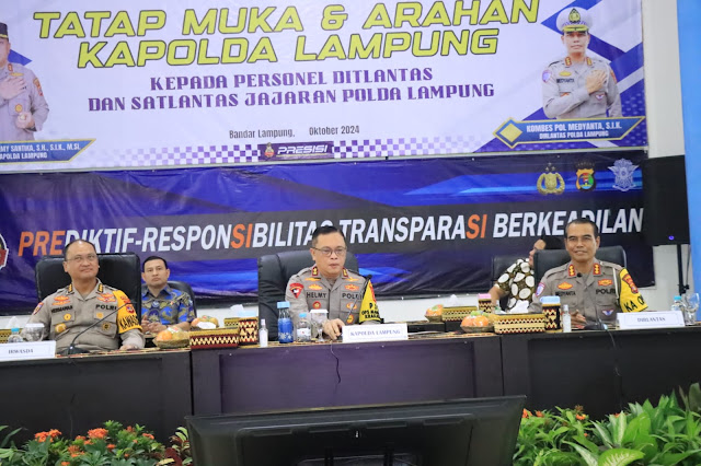 Banyak Event Besar Berjalan Sukses, Kapolda Lampung Apresiasi Kinerja Personel Ditlantas dan Satlantas Jajaran