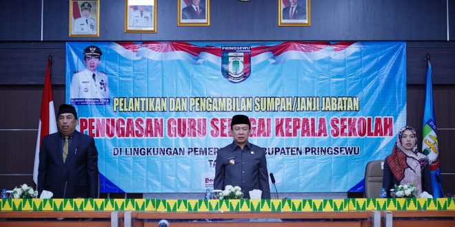 Pj.Bupati Pringsewu Lantik Puluhan KUPT SD dan SMP