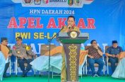 Pj. Gubernur Lampung Serukan Peran Pers dalam Apel Pilkada Damai dan Berintegritas di Tugu Adipura
